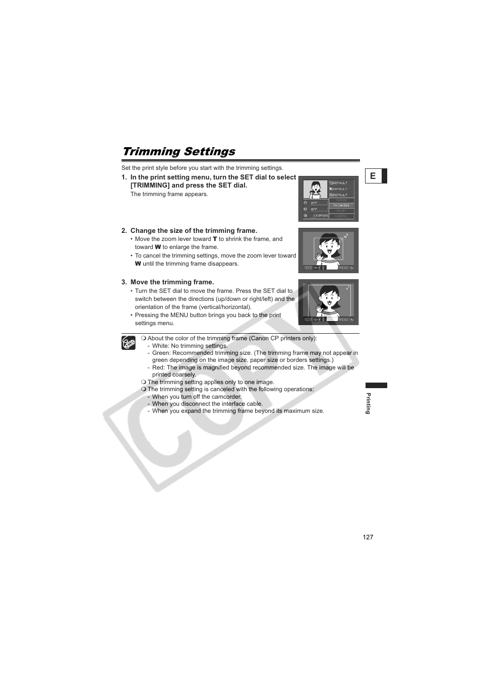 Trimming settings | Canon 50 User Manual | Page 127 / 162