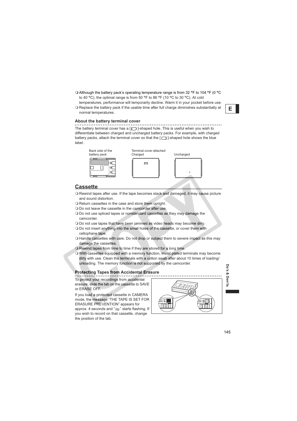 Cassette | Canon 50 User Manual | Page 145 / 162