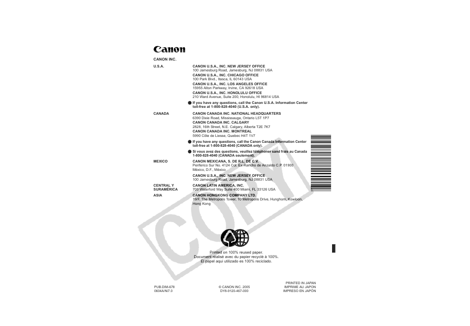 Canon 50 User Manual | Page 162 / 162