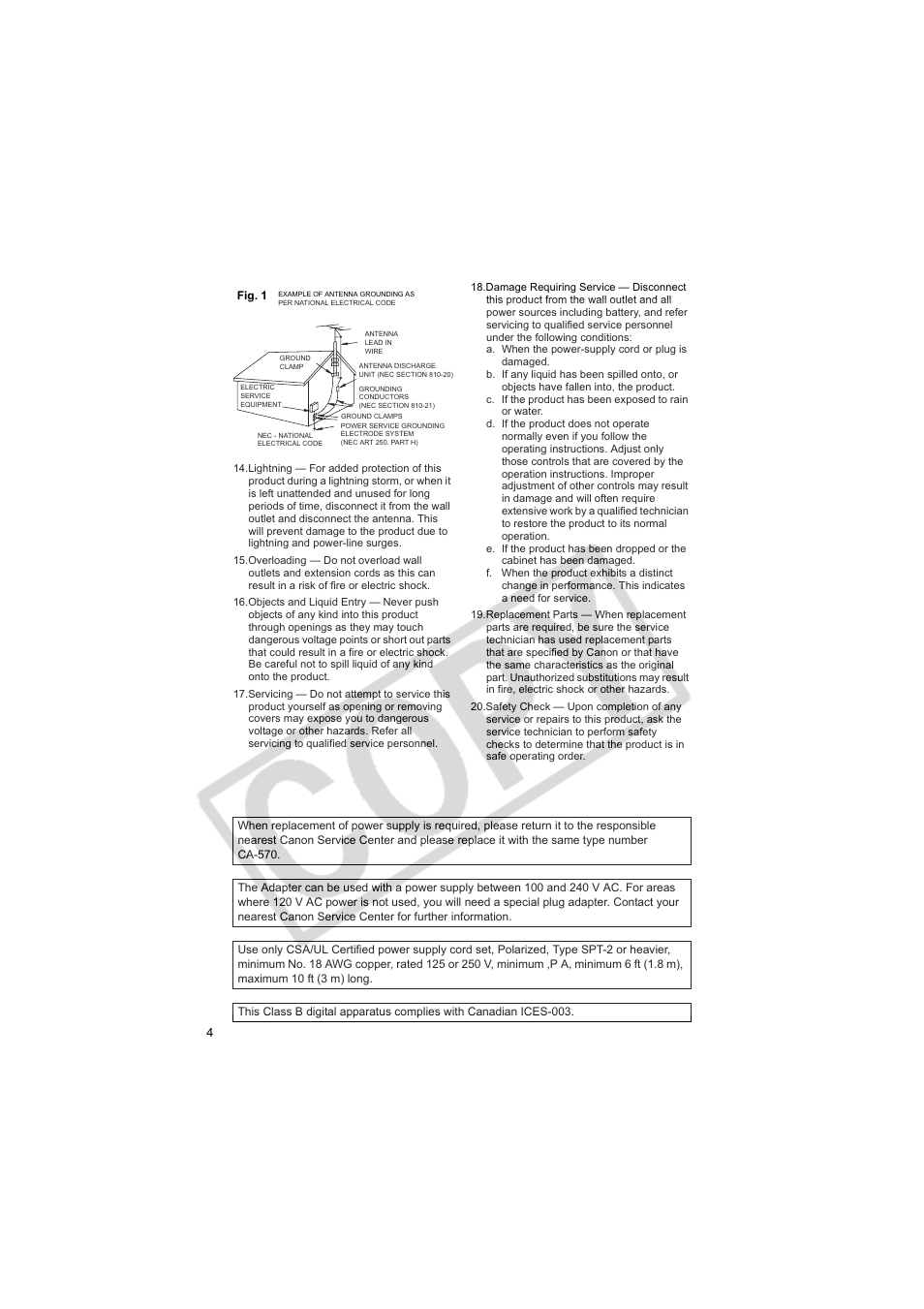 Canon 50 User Manual | Page 4 / 162