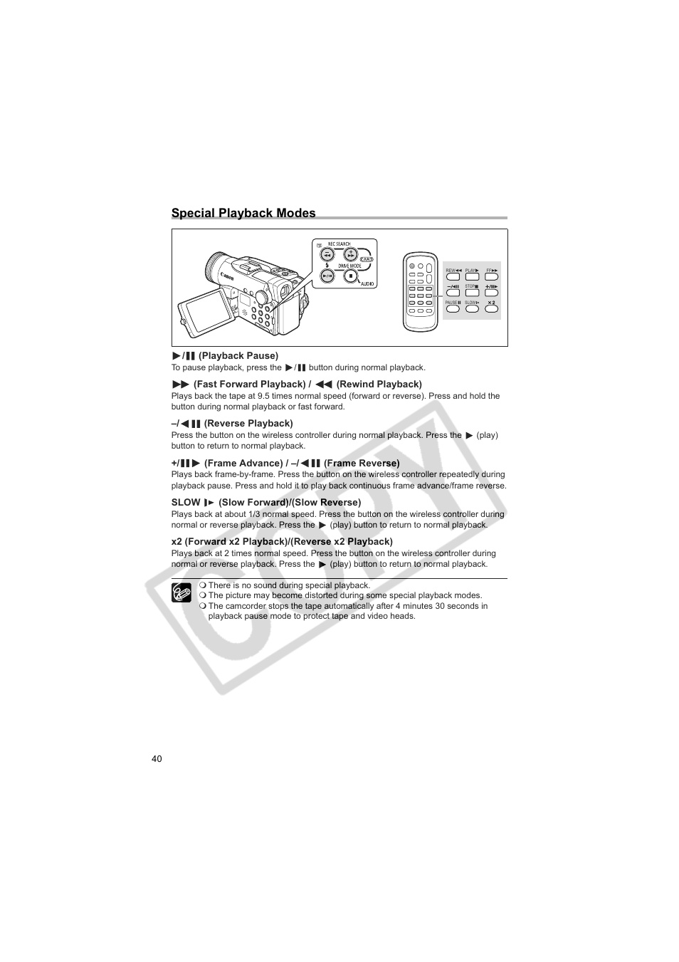 Special playback modes | Canon 50 User Manual | Page 40 / 162