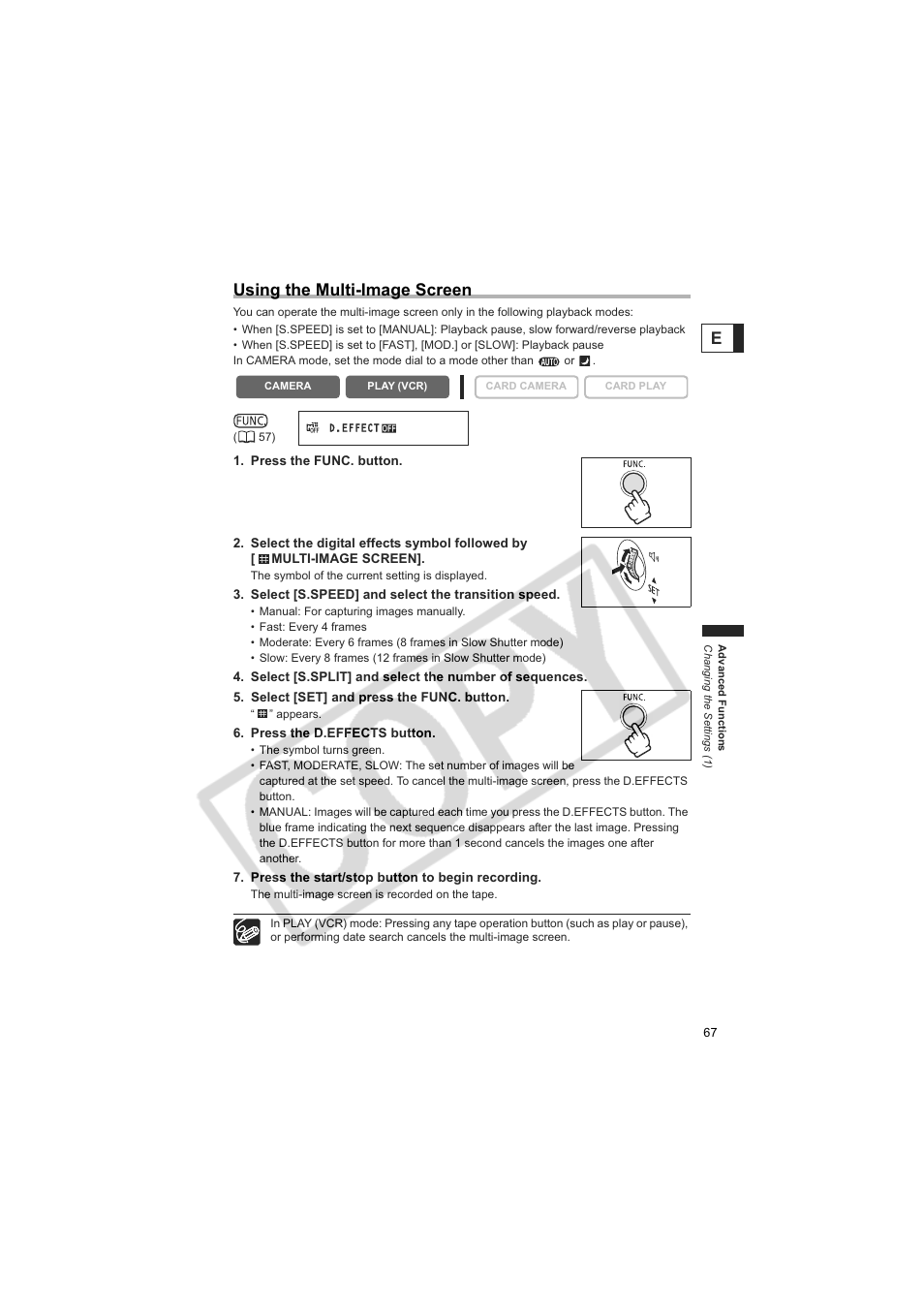 Eusing the multi-image screen | Canon 50 User Manual | Page 67 / 162