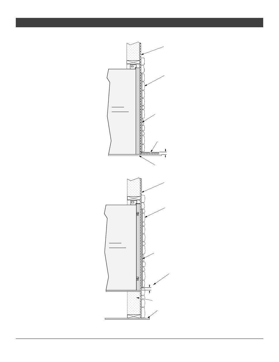 Installation, Floor-mounted fireplace (with hearth), Raised fireplace (with no hearth) | Avalon Firestyles 864 TRV GS2 Installation User Manual | Page 43 / 78