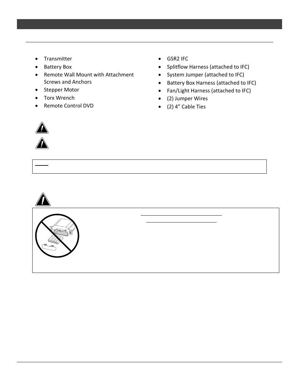 64 optional equipment, Gs2 remote installation | Avalon Firestyles 864 TRV GS2 Installation User Manual | Page 64 / 78