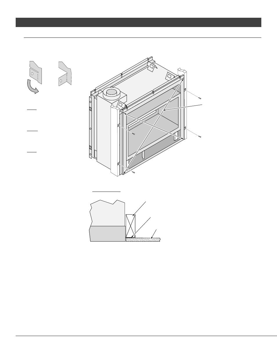 16 installation, Nailing brackets | Avalon Firestyles 864 See-Thru GS2 Installation User Manual | Page 16 / 78