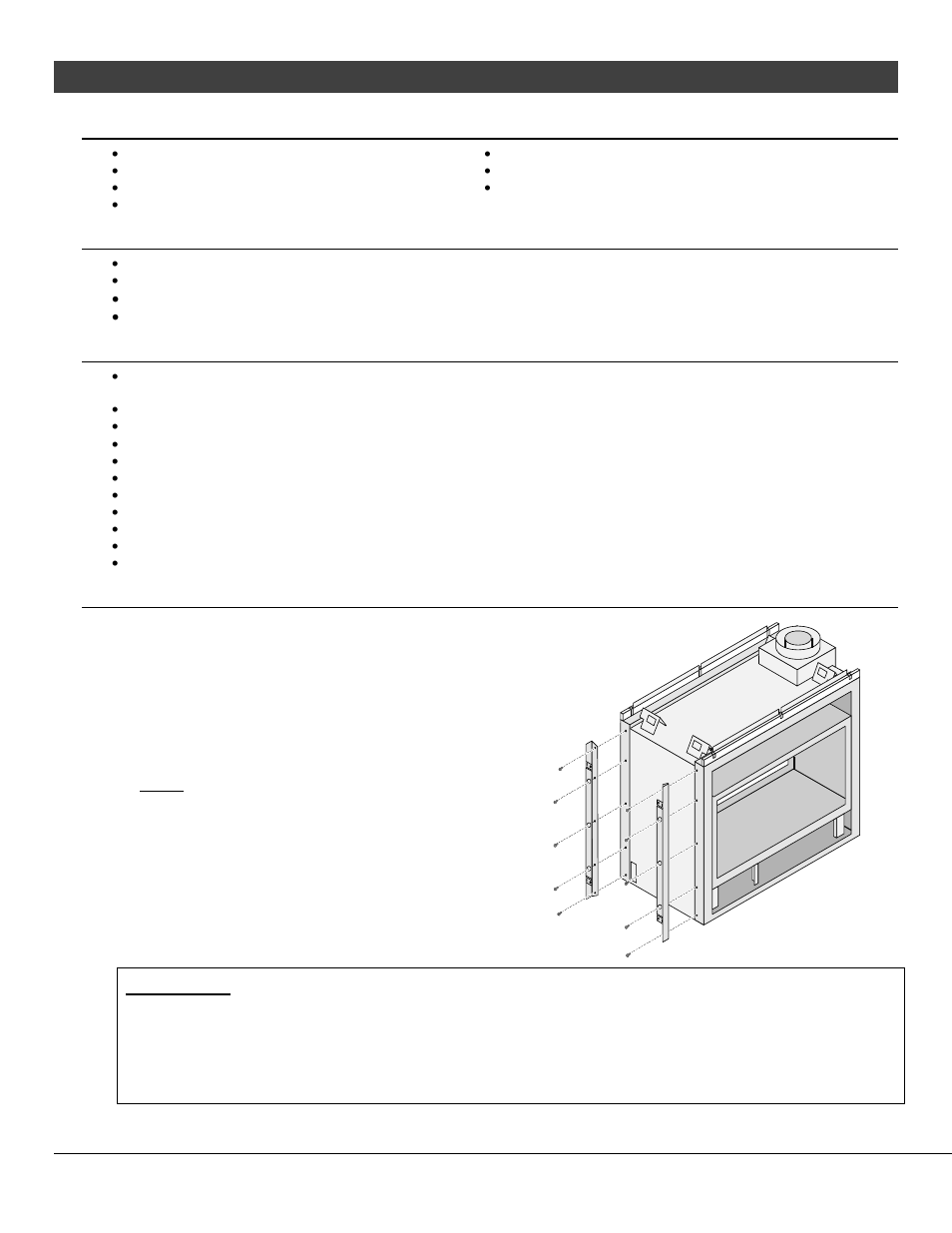 Installation, Packing list, Additional items required | Recommended installation procedure, Side standoff installation | Avalon Firestyles 864 See-Thru GS2 Installation User Manual | Page 7 / 78