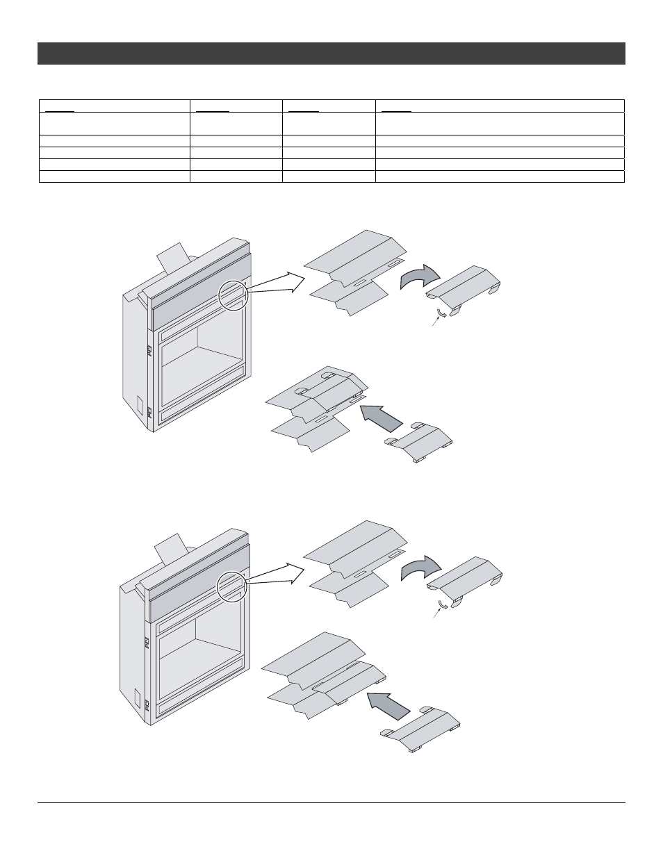 28 installation, For qualified installers only), Optional faceplates – sizing chart | Special instructions for wilmington faces | Avalon Firestyles 864 HO GS2 Installation User Manual | Page 28 / 50