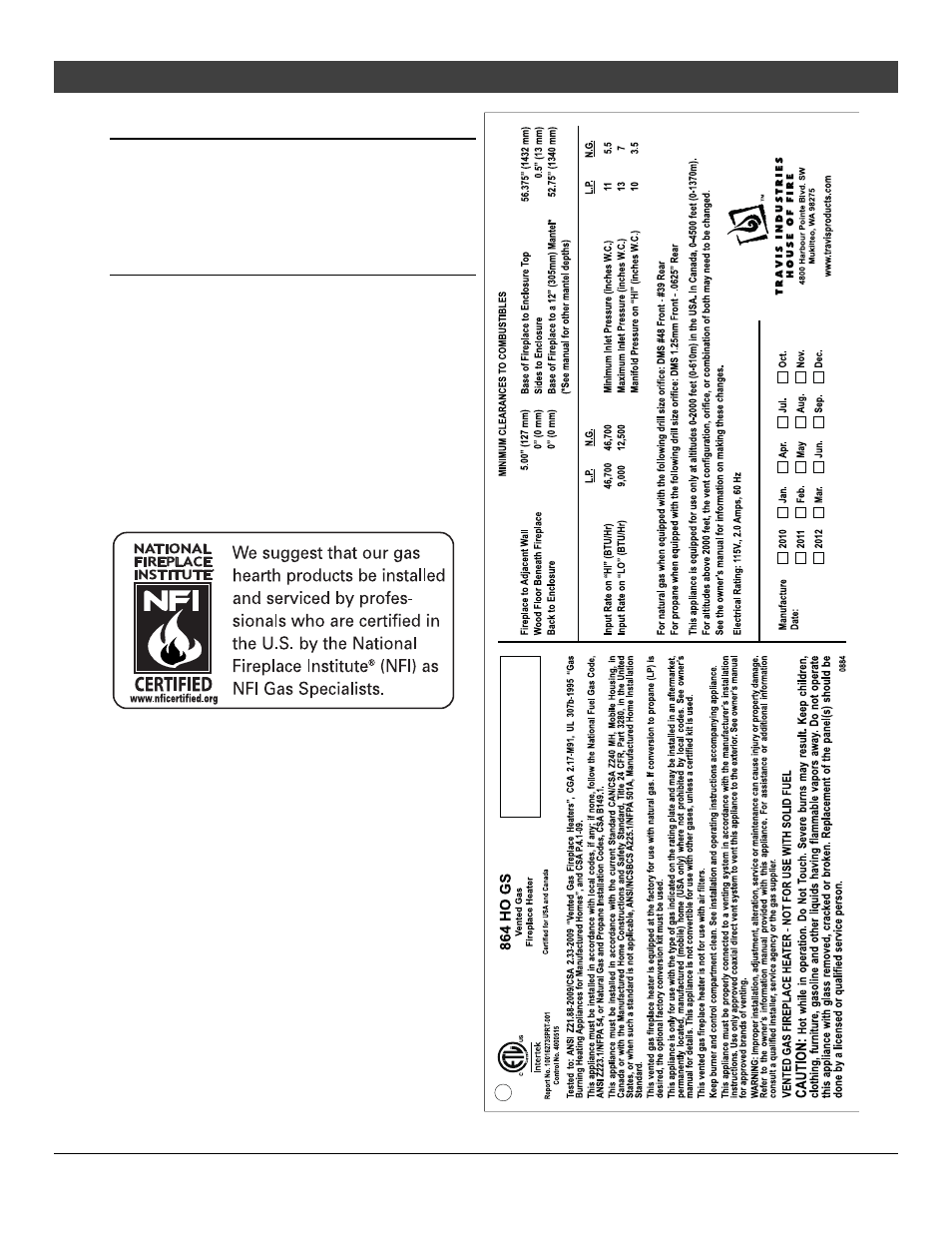Introduction and important information 3 | Avalon Firestyles 864 HO GS2 Installation User Manual | Page 3 / 50