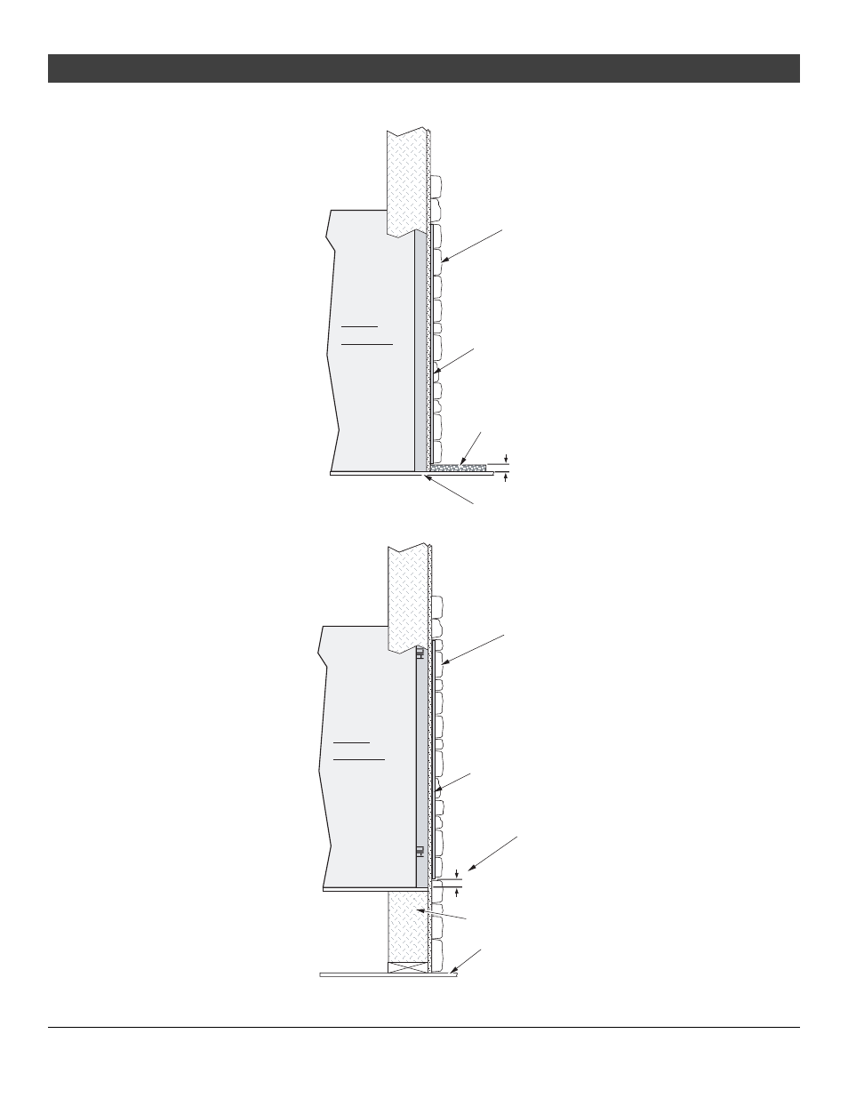 34 installation, Floor-mounted fireplace (with hearth), Raised fireplace (with no hearth) | Avalon Firestyles 864 HO GS2 Installation User Manual | Page 34 / 50