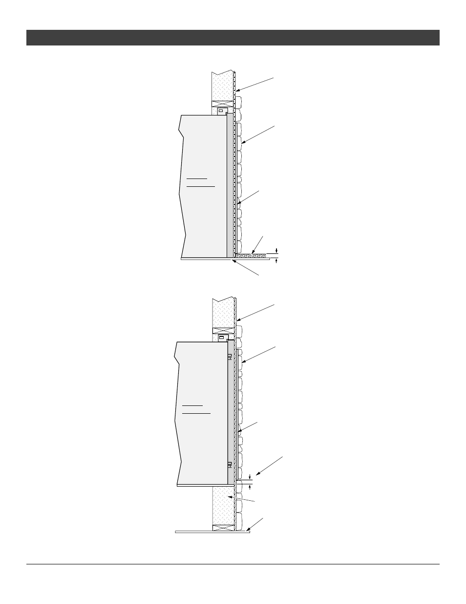 Installation, Floor-mounted fireplace (with hearth), Raised fireplace (with no hearth) | Avalon Firestyles 564 Diamond-Fyre GSR2 Installation User Manual | Page 43 / 62