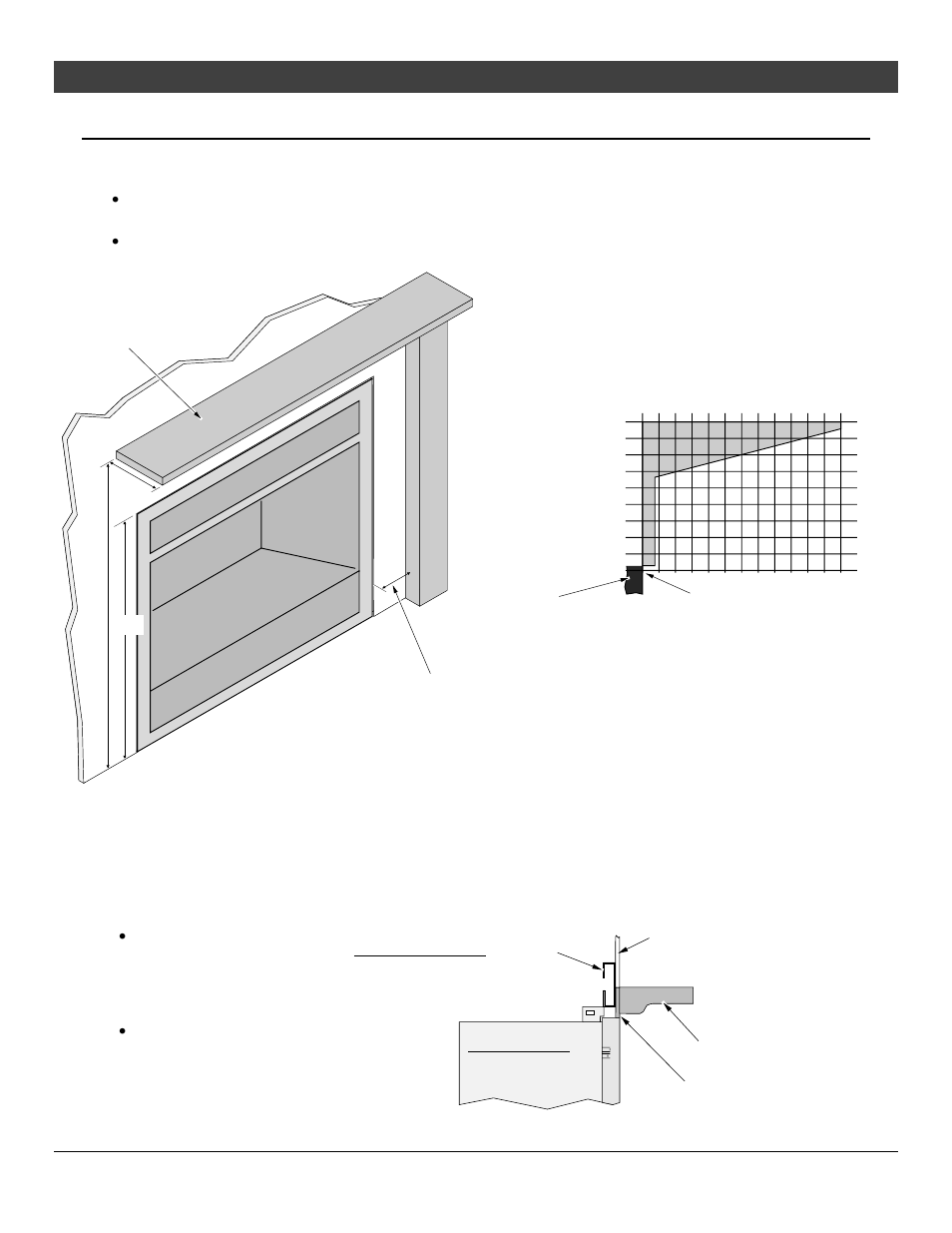 44 installation, Mantel requirements, For qualified installers only) | Combustible mantels, Non-combustible mantels | Avalon Firestyles 564 Diamond-Fyre GSR2 Installation User Manual | Page 44 / 62