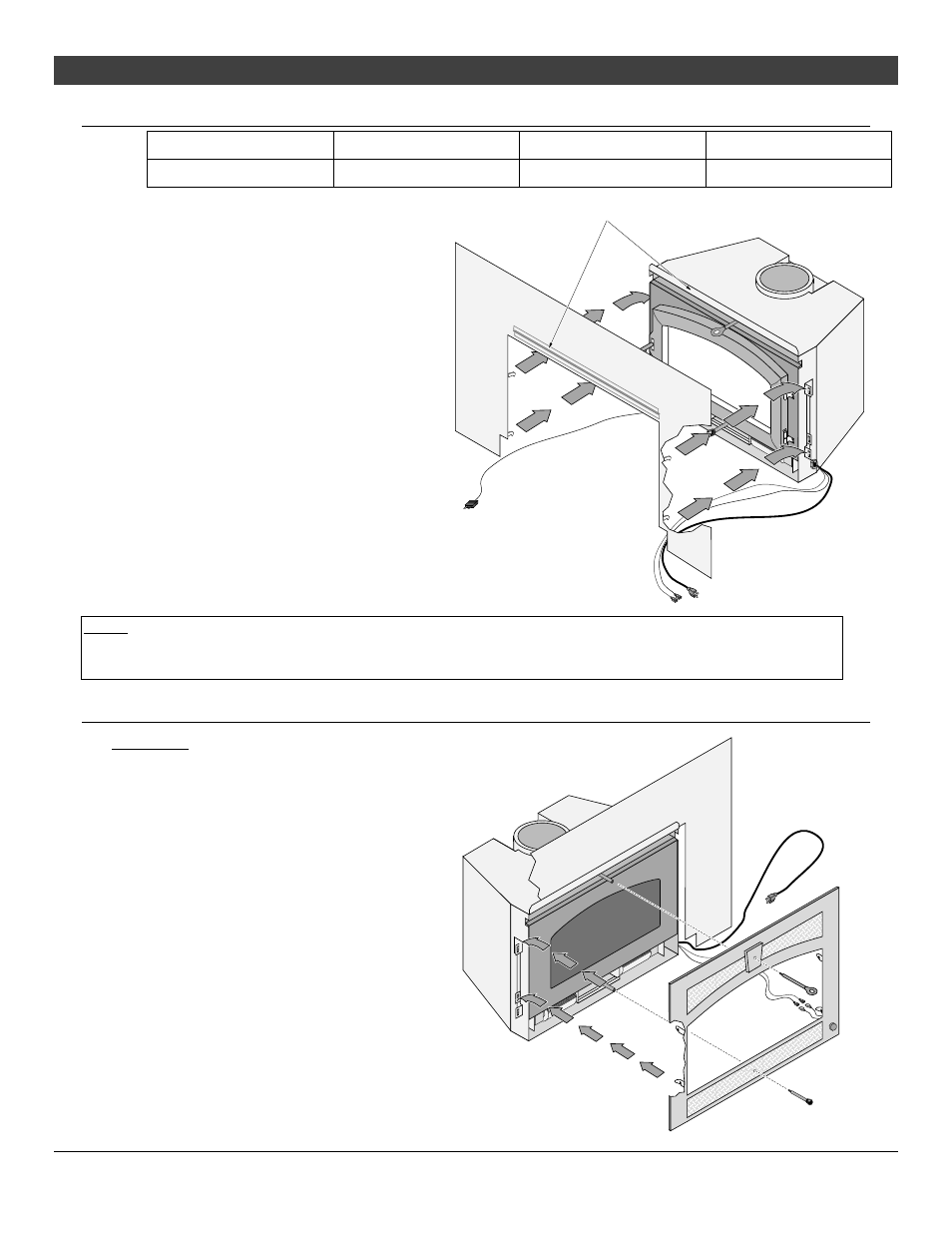 18 fireplace insert installation, Surround panel installation, Face installation and removal | Avalon Firestyles Small Flush Hybrid-Fyre User Manual | Page 18 / 44