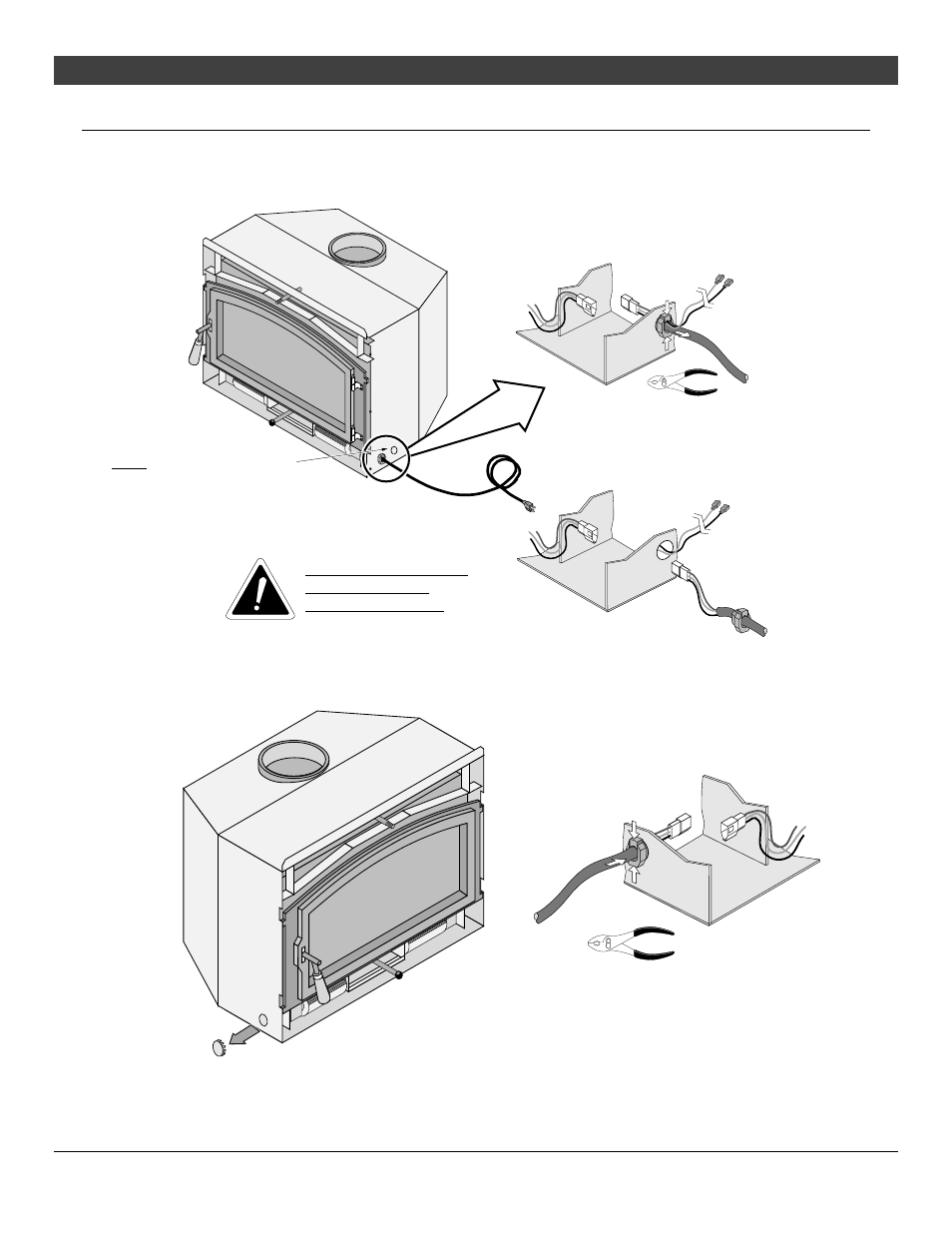 Fireplace insert installation, Re-routing the electrical cord to the left side | Avalon Firestyles Small Flush Hybrid-Fyre User Manual | Page 19 / 44