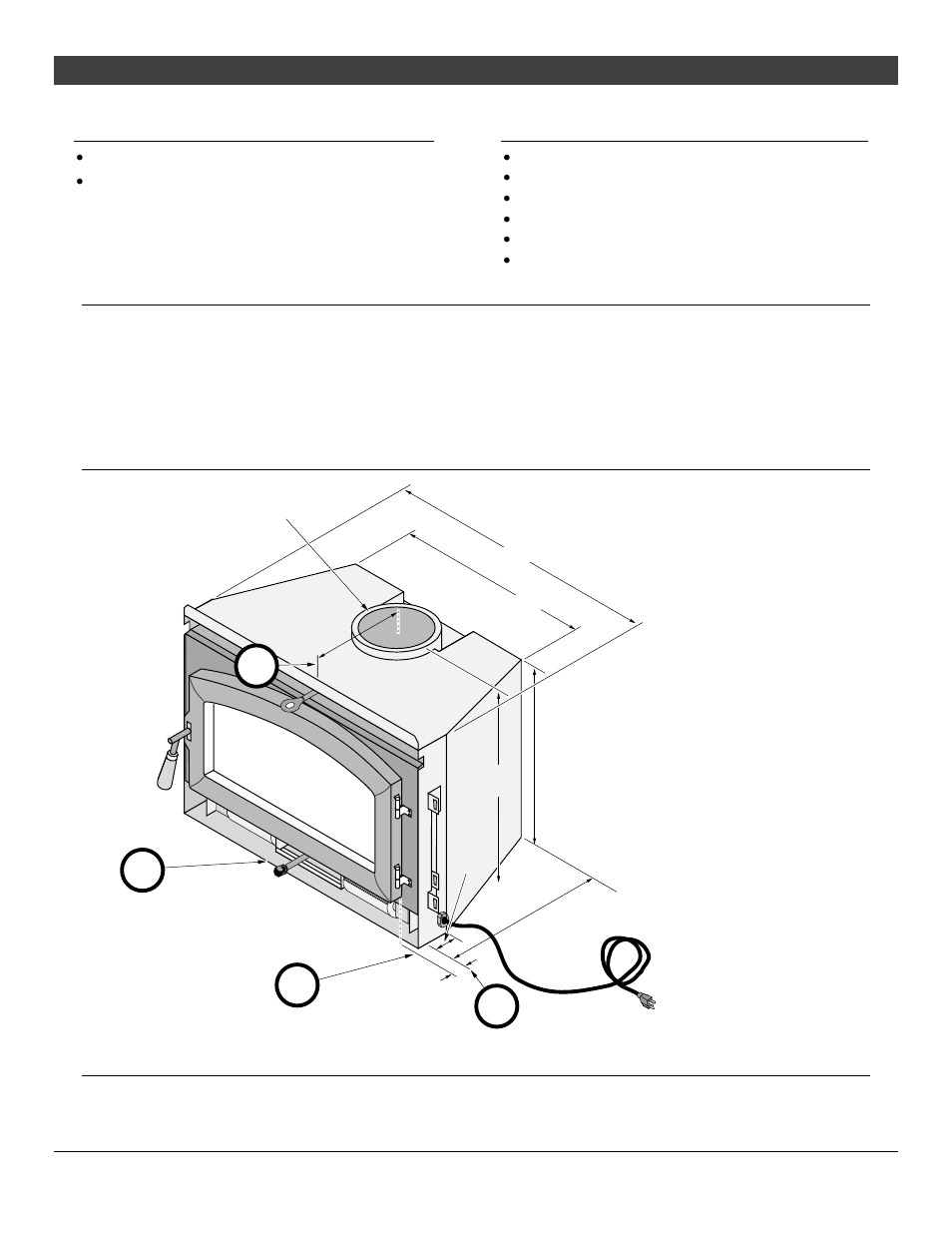 6 stove installation, Installation options, Features | Heating specifications, Dimensions, Emissions and efficiency | Avalon Firestyles Small Flush Hybrid-Fyre User Manual | Page 6 / 44