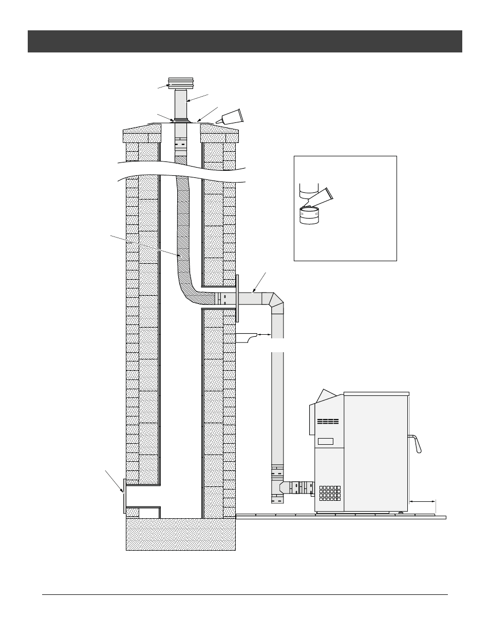 Installation, For qualified installers only), Installation example: freestanding masonry chimney | Avalon Firestyles AGP User Manual | Page 20 / 48
