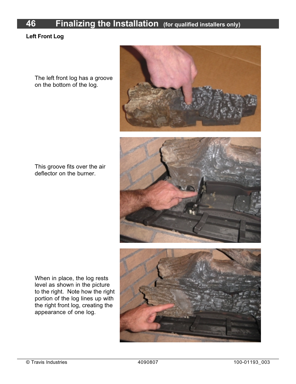 46 finalizing the installation | Avalon Firestyles 1080 CF Installation User Manual | Page 46 / 60
