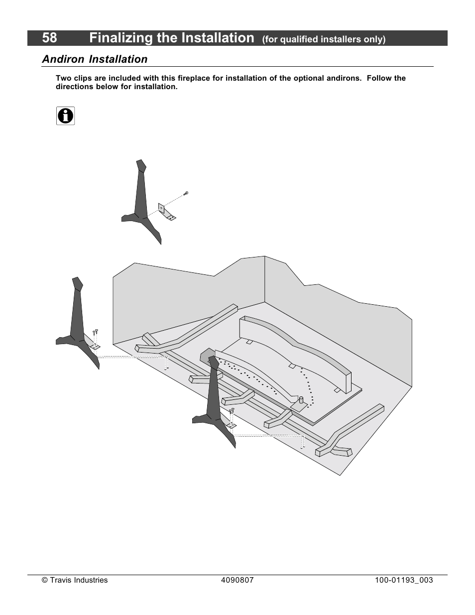 58 finalizing the installation | Avalon Firestyles 1080 CF Installation User Manual | Page 58 / 60