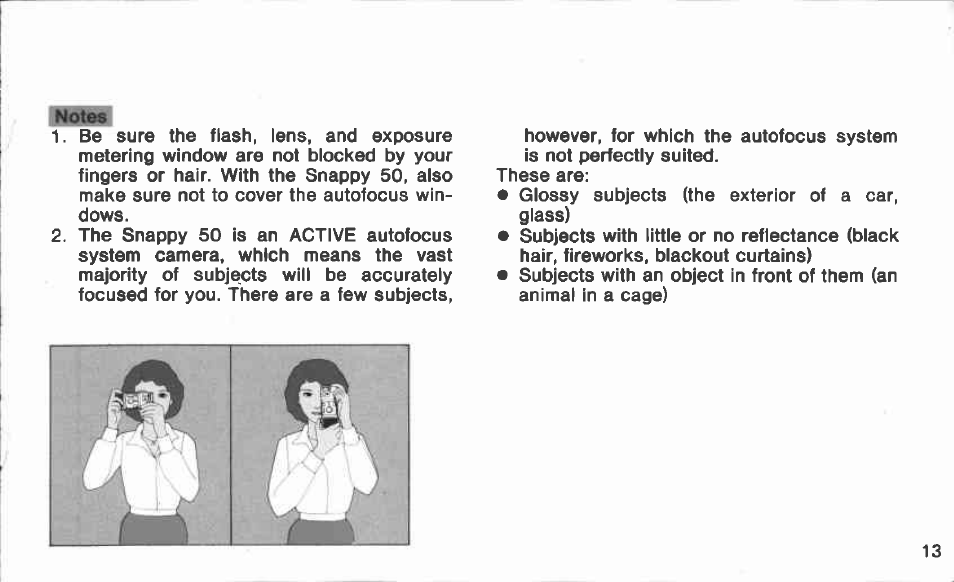Loading the film | Canon Snappy 50/20 User Manual | Page 13 / 35