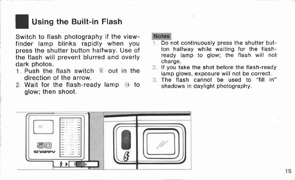 Frame counter | Canon Snappy 50/20 User Manual | Page 15 / 35