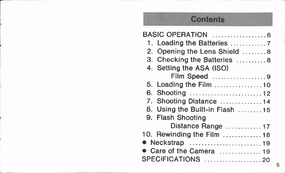 Canon Snappy 50/20 User Manual | Page 5 / 35