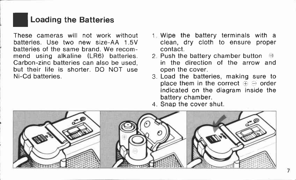 Basic operation | Canon Snappy 50/20 User Manual | Page 7 / 35