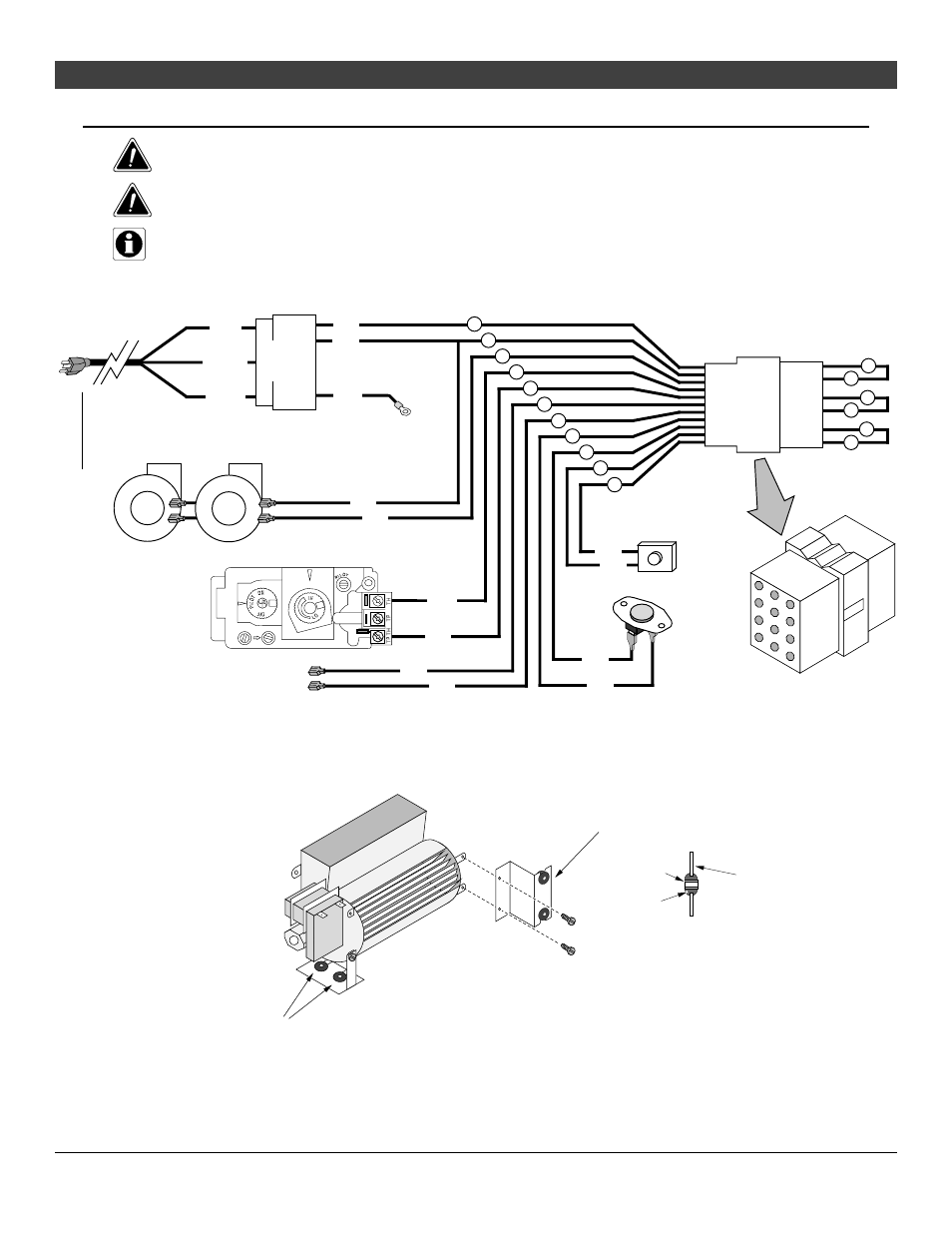 6 0 optional equipment, Blower, For qualified installers only) | Wiring diagram - blower wiring harness, Blower installation | Avalon Firestyles 564 SS Gas Installation User Manual | Page 60 / 70