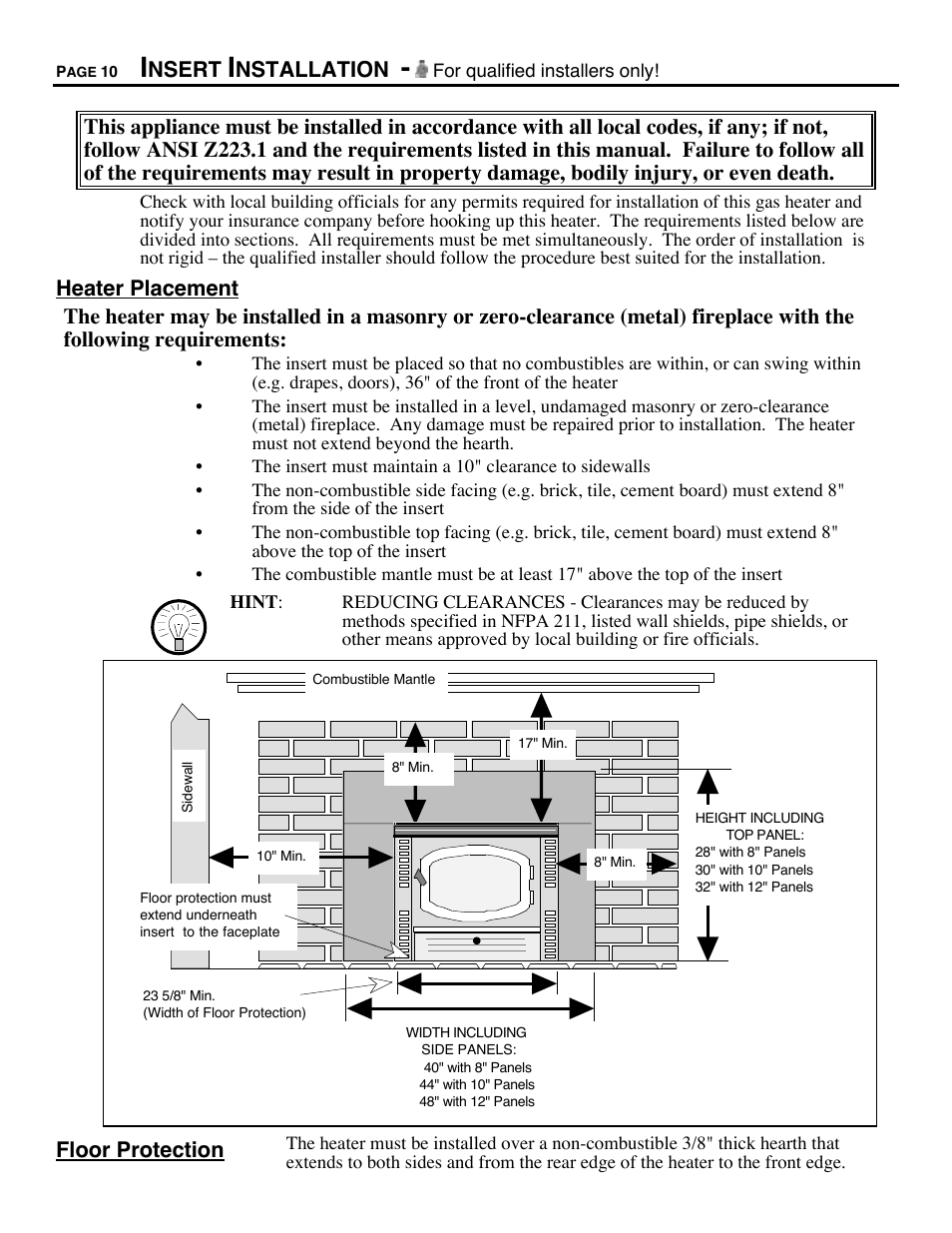 Avalon Firestyles 700 B-Vent-1994 User Manual | Page 10 / 38