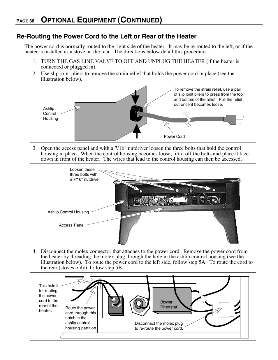 Avalon Firestyles 700 B-Vent-1994 User Manual | Page 36 / 38