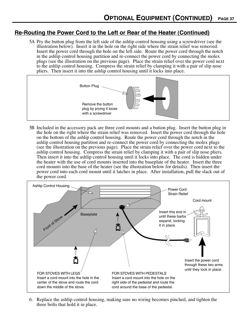 Avalon Firestyles 700 B-Vent-1994 User Manual | Page 37 / 38