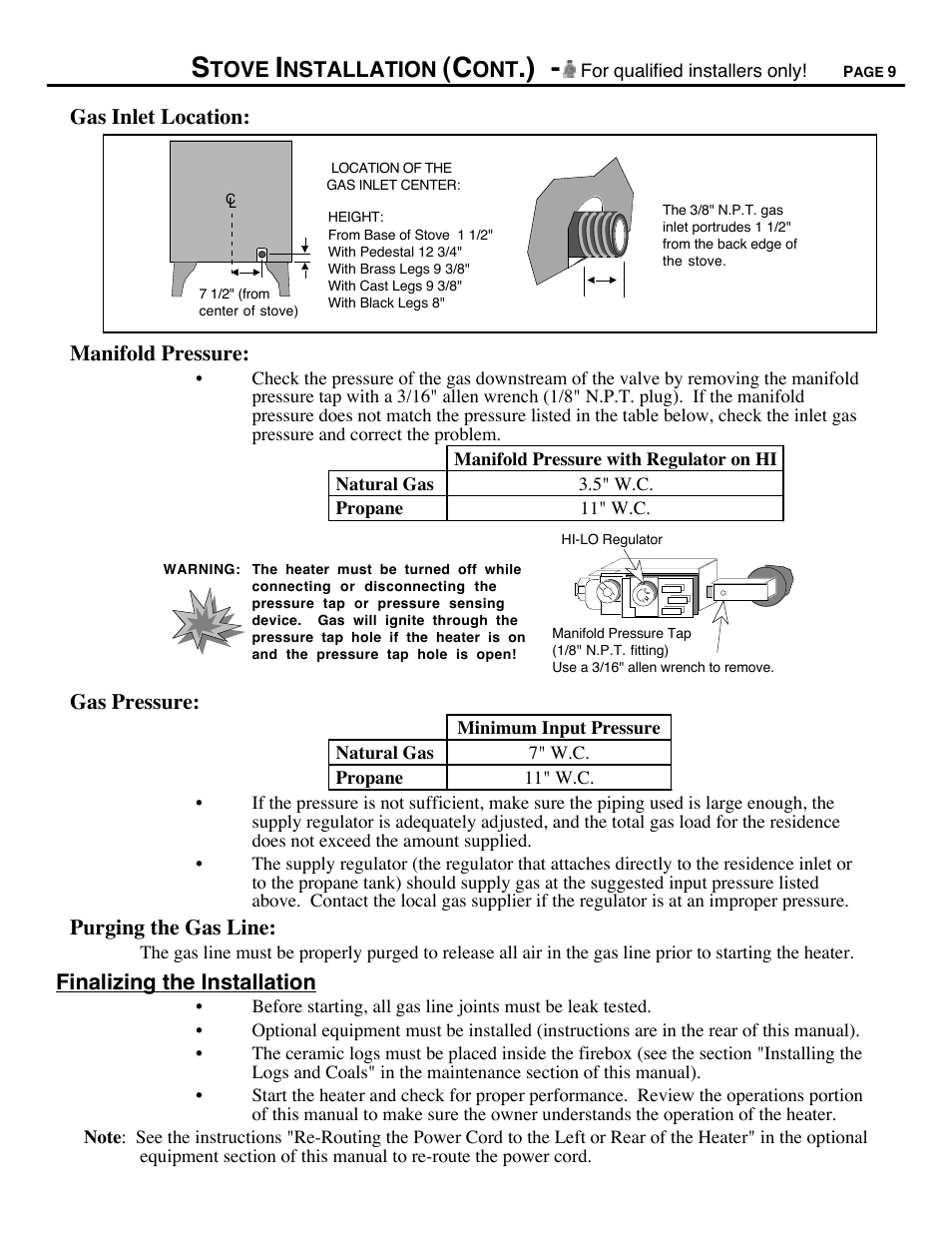 Avalon Firestyles 700 B-Vent-1994 User Manual | Page 9 / 38