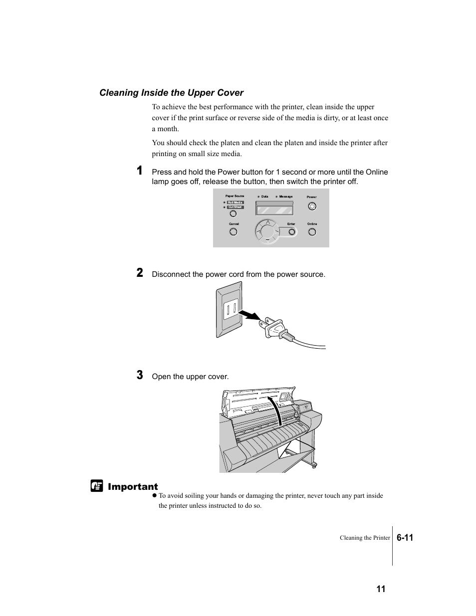 Cleaning inside the upper cover, Cleaning inside the upper cover -11 | Canon W8200 User Manual | Page 117 / 196