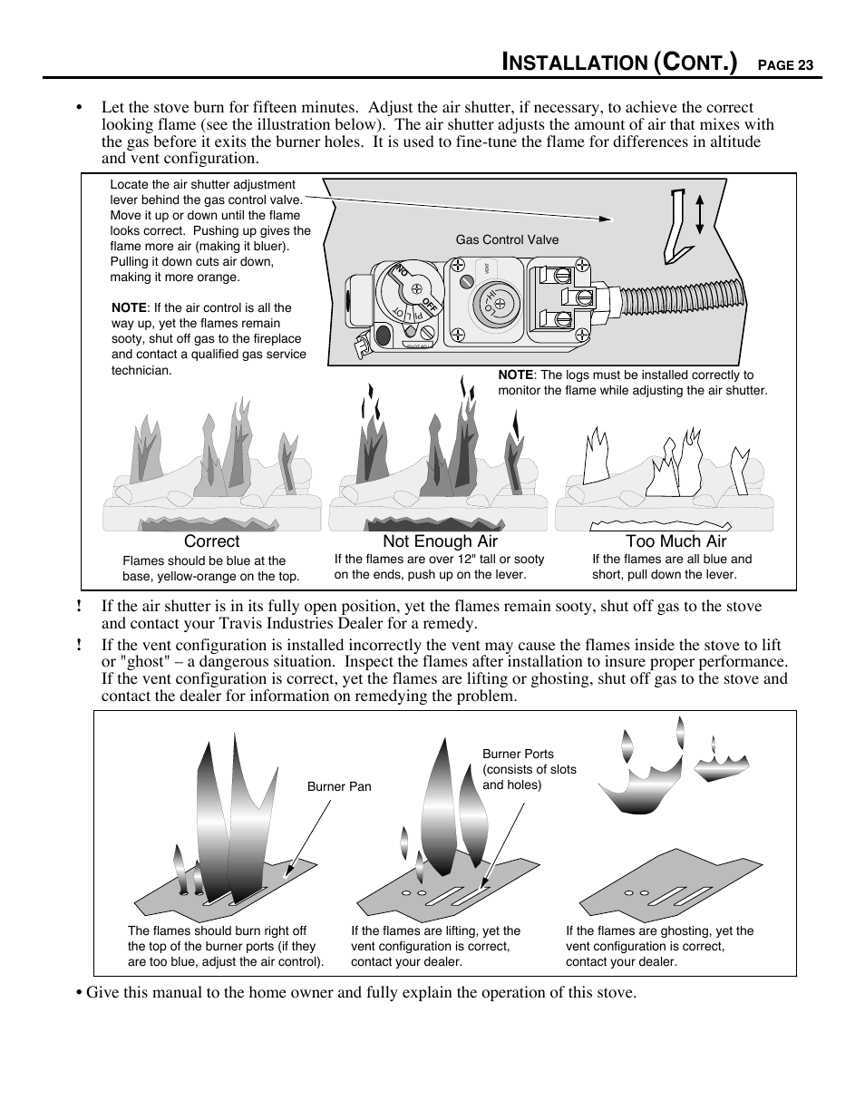 Nstallation | Avalon Firestyles D-V-1995 User Manual | Page 23 / 38