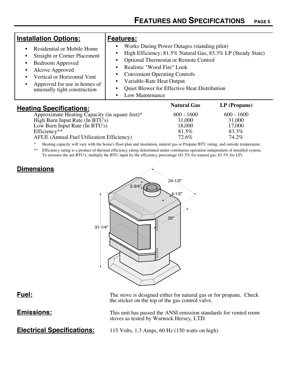 Avalon Firestyles D-V-1995 User Manual | Page 5 / 38