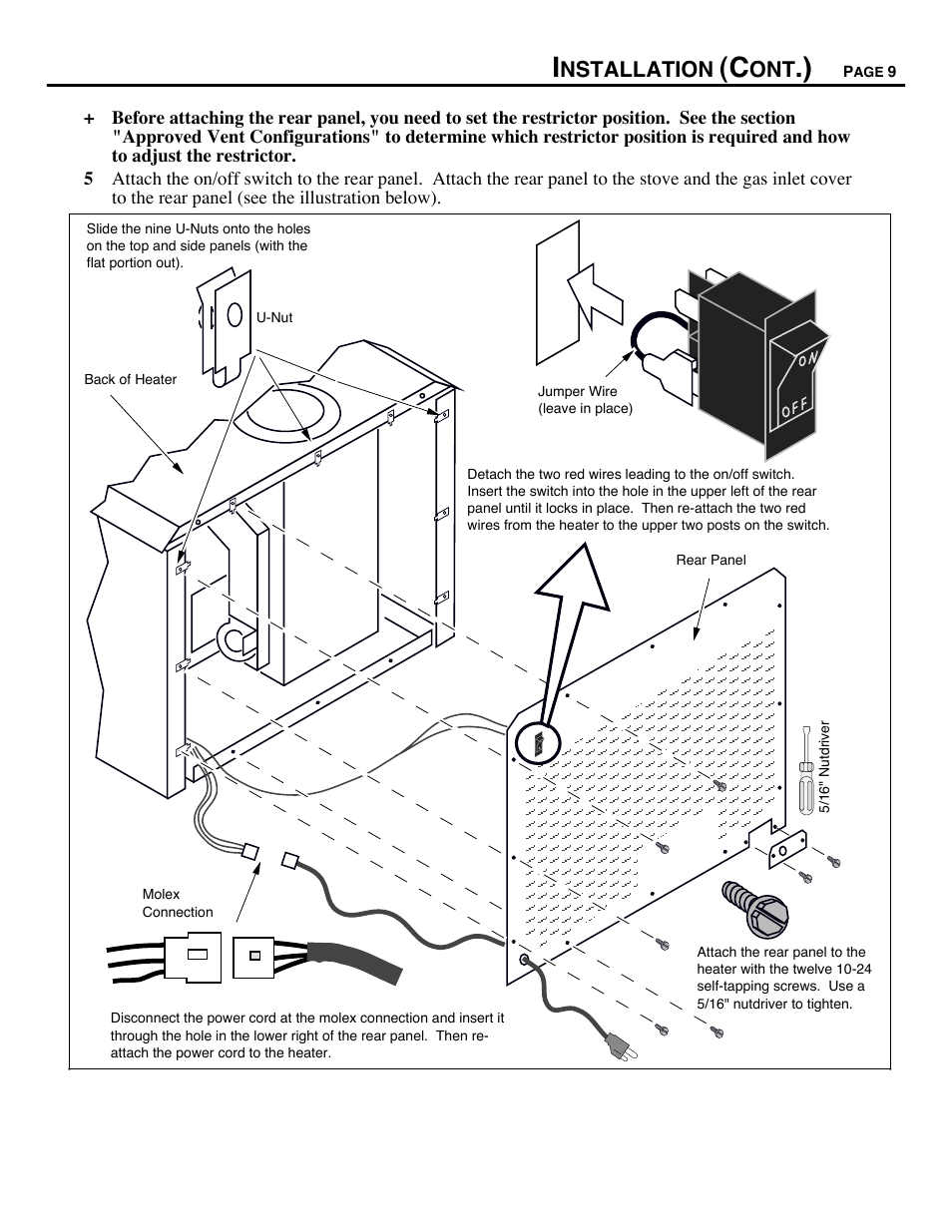 Nstallation | Avalon Firestyles D-V-1995 User Manual | Page 9 / 38