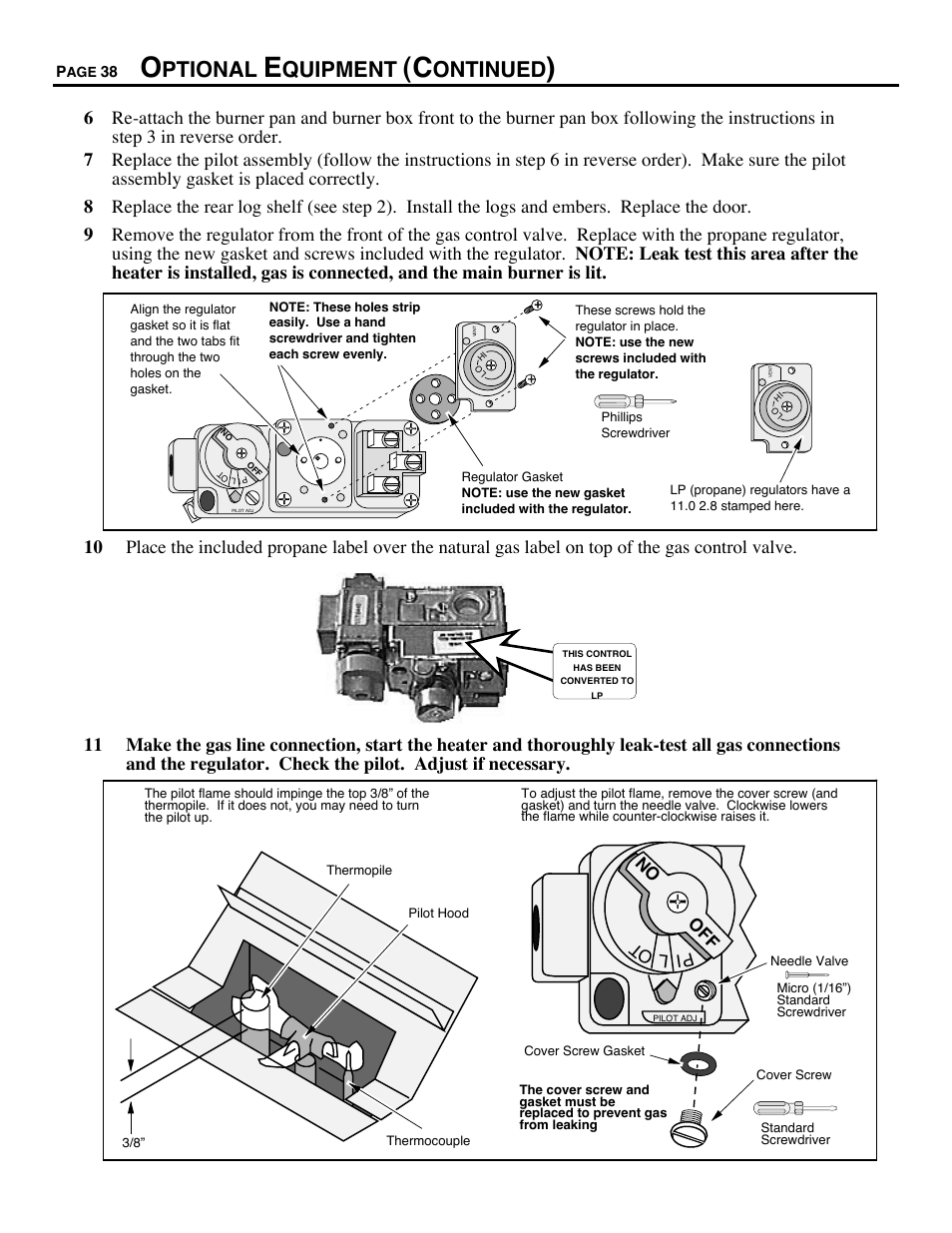 Ptional, Quipment, Ontinued | Avalon Firestyles Chelan DV-1996 to 1999 User Manual | Page 38 / 40