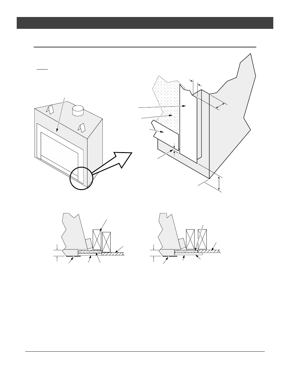 Installation, Facing detail, For qualified installers only) | Travis industries | Avalon Firestyles DVL Fireplace-1999 to 2002 User Manual | Page 13 / 54