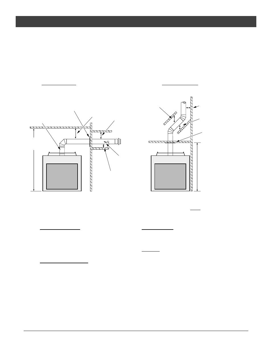 Installation, Clearances (top vent configuration), Straight lengths | Firestops & support, Terminations, Elbows | Avalon Firestyles DVL Fireplace-1999 to 2002 User Manual | Page 24 / 54