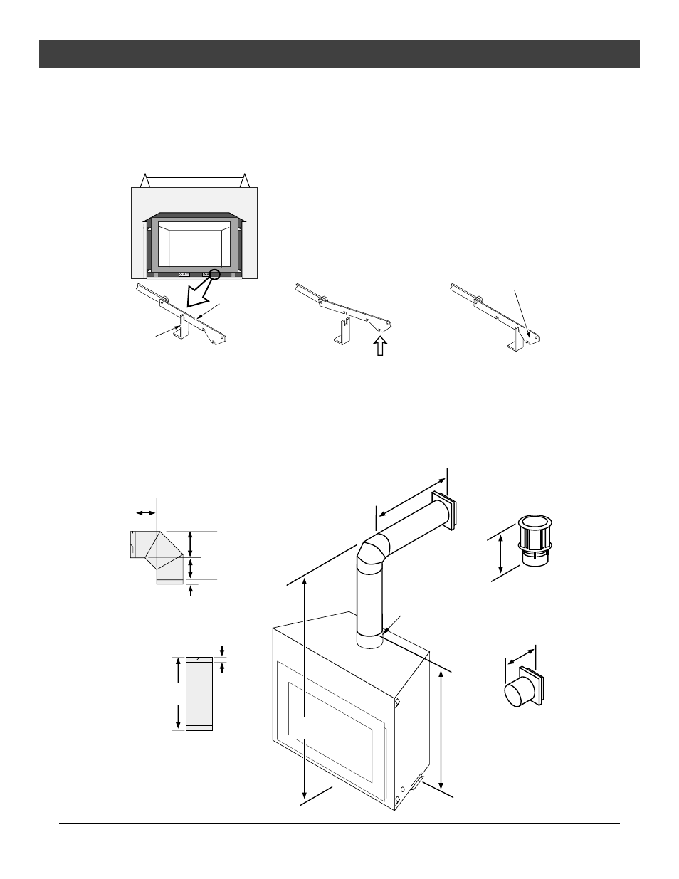 Installation, Elbows (top vent configuration), Measuring vent lengths (top vent configuration) | Avalon Firestyles DVL Fireplace-1999 to 2002 User Manual | Page 26 / 54