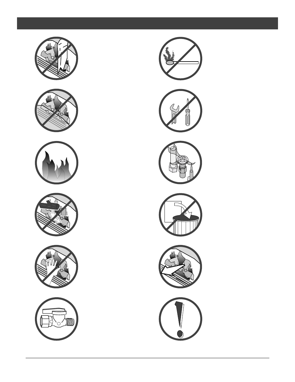 Safety precautions | Avalon Firestyles DVL Fireplace-1999 to 2002 User Manual | Page 5 / 54