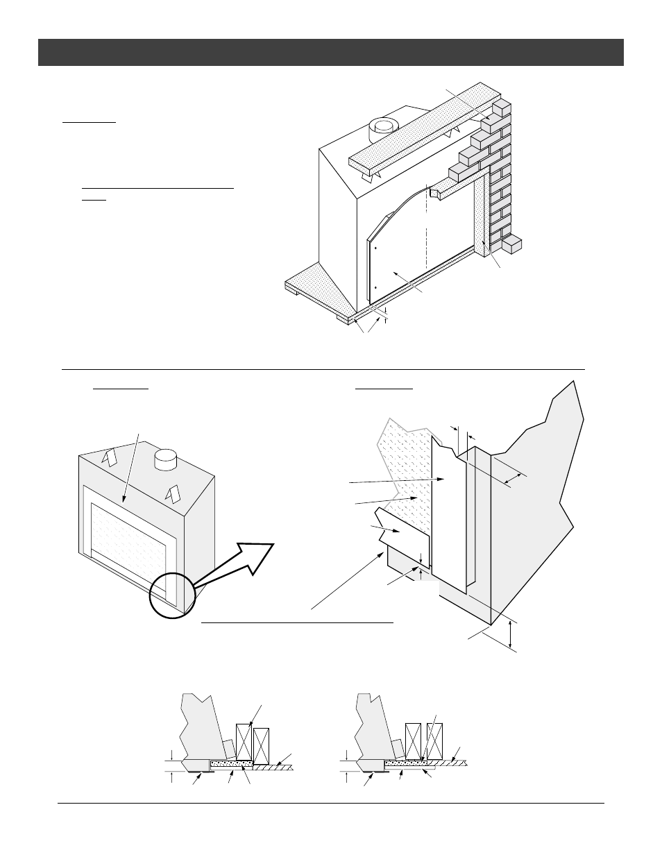 Installation, Facing detail, For qualified installers only) travis industries | Avalon Firestyles DVL Fireplace EF-2003 to 2007 User Manual | Page 12 / 46