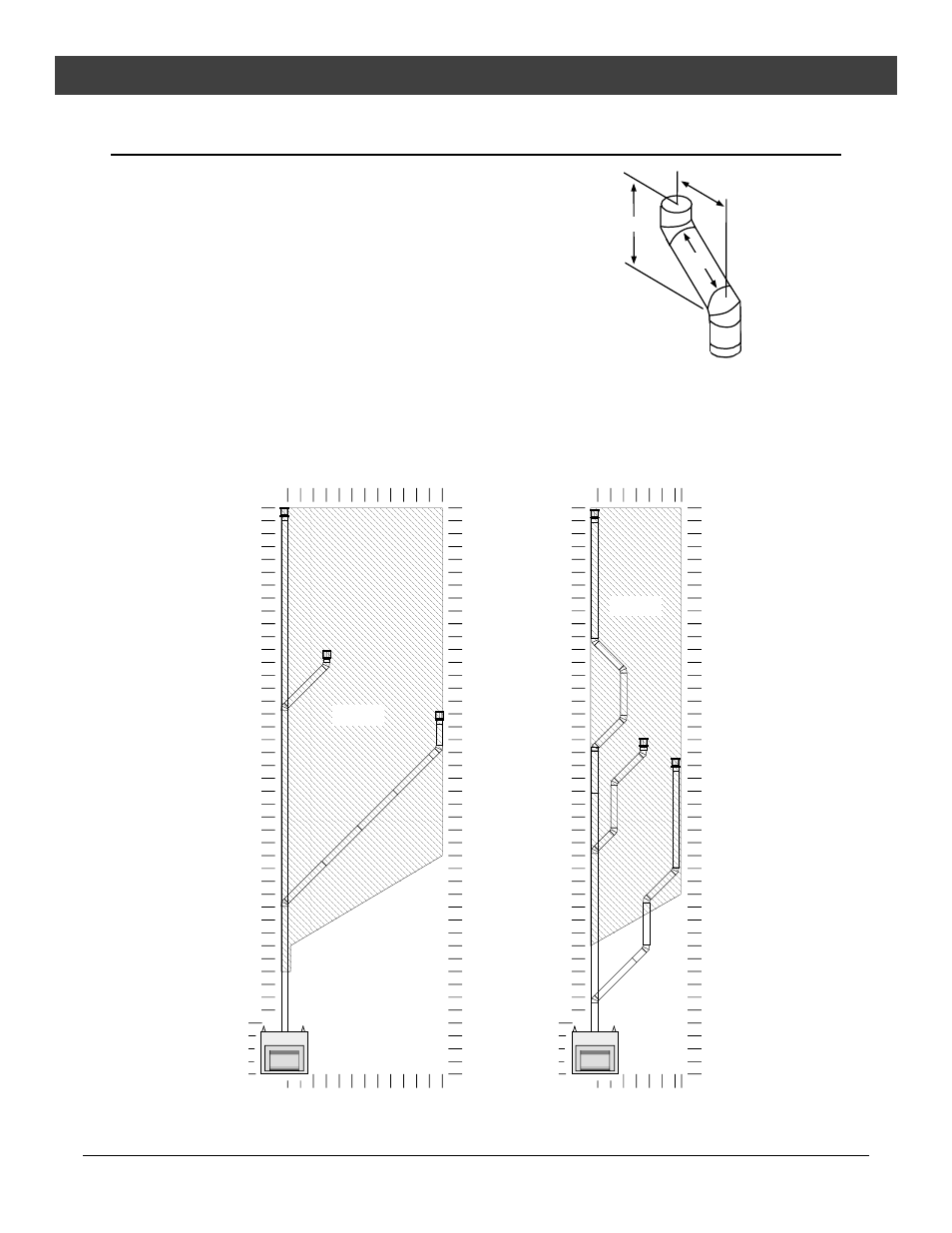 Installation, For qualified installers only), Travis industries | Four 45° offsets, Zero or two 45° offsets | Avalon Firestyles DVL Fireplace EF-2003 to 2007 User Manual | Page 21 / 46