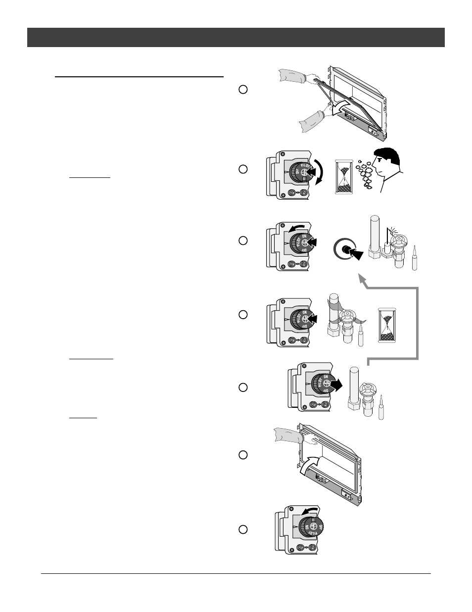 Operation, Starting the pilot flame | Avalon Firestyles DVL Fireplace EF-2003 to 2007 User Manual | Page 34 / 46