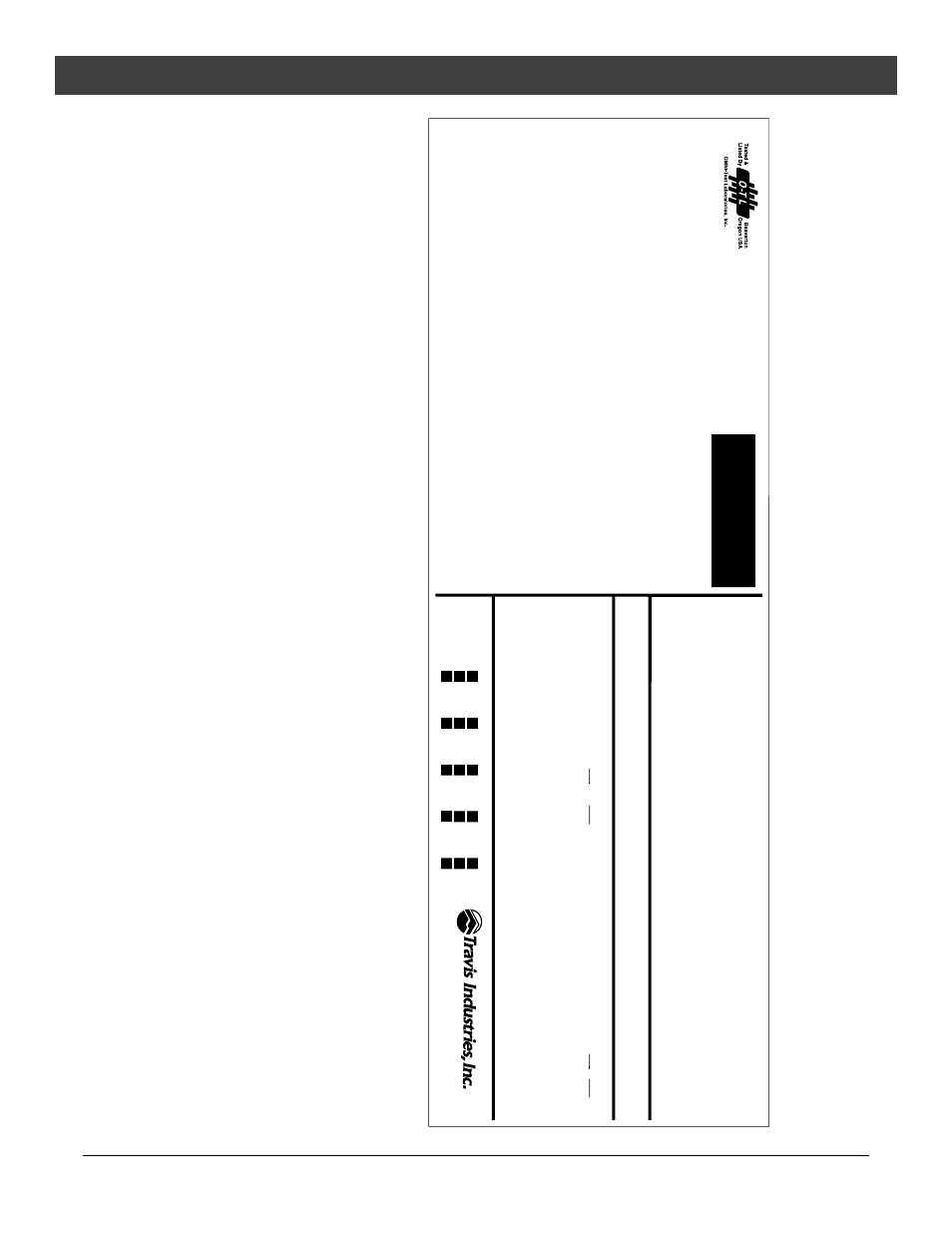 Safety label, Caution, Travis industries | Avalon Firestyles DVL Fireplace EF-2003 to 2007 User Manual | Page 41 / 46