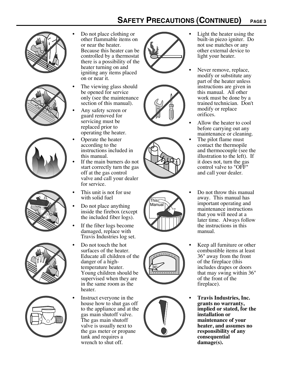 Avalon Firestyles DVS Fireplace-1997 to 2000 User Manual | Page 3 / 46