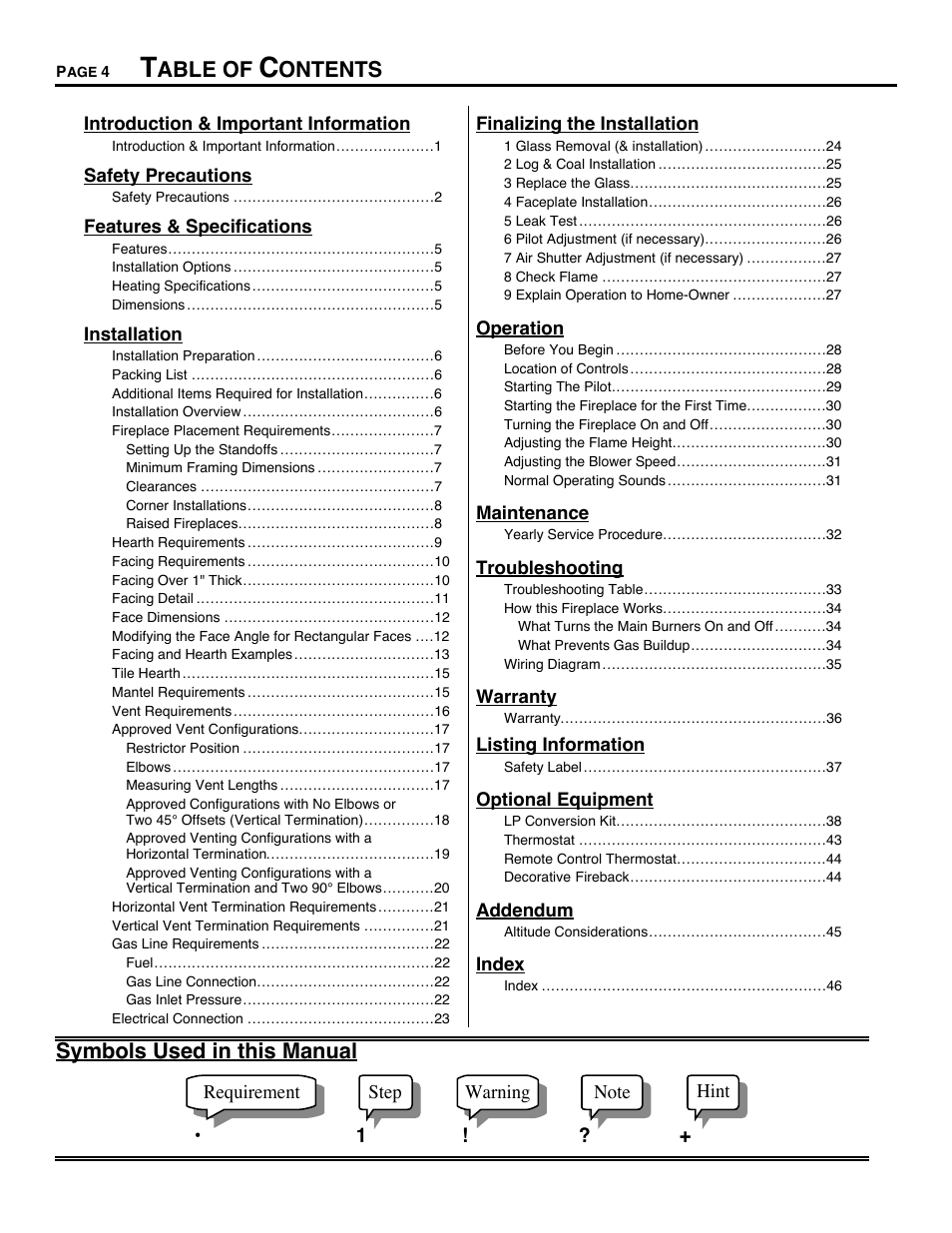 Avalon Firestyles DVS Fireplace-1997 to 2000 User Manual | Page 4 / 46