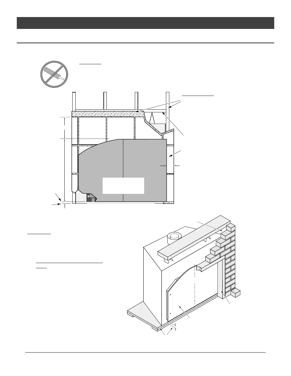 Installation, Facing requirements, For qualified installers only) | Travis industries, Facing over 1" thick | Avalon Firestyles DVS Fireplace EF-2001 to 2007 User Manual | Page 11 / 42