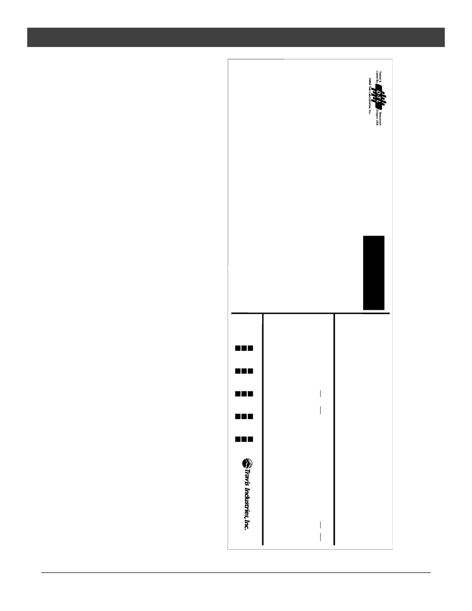 Safety label, Caution, Travis industries | Dvs fireplace | Avalon Firestyles DVS Fireplace EF-2001 to 2007 User Manual | Page 37 / 42