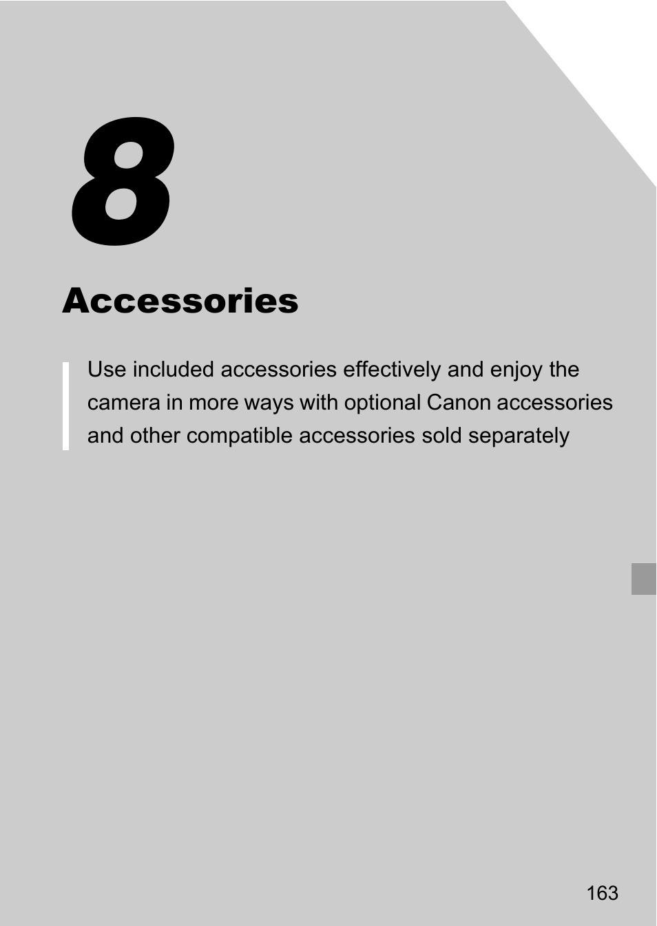 Accessories | Canon D20 User Manual | Page 163 / 218