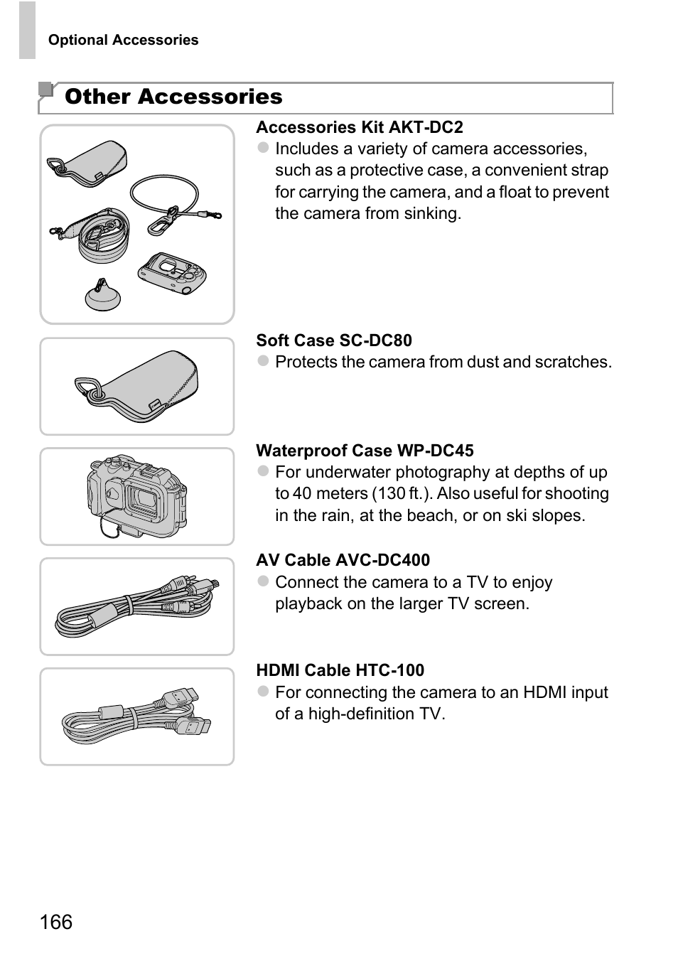Other accessories | Canon D20 User Manual | Page 166 / 218