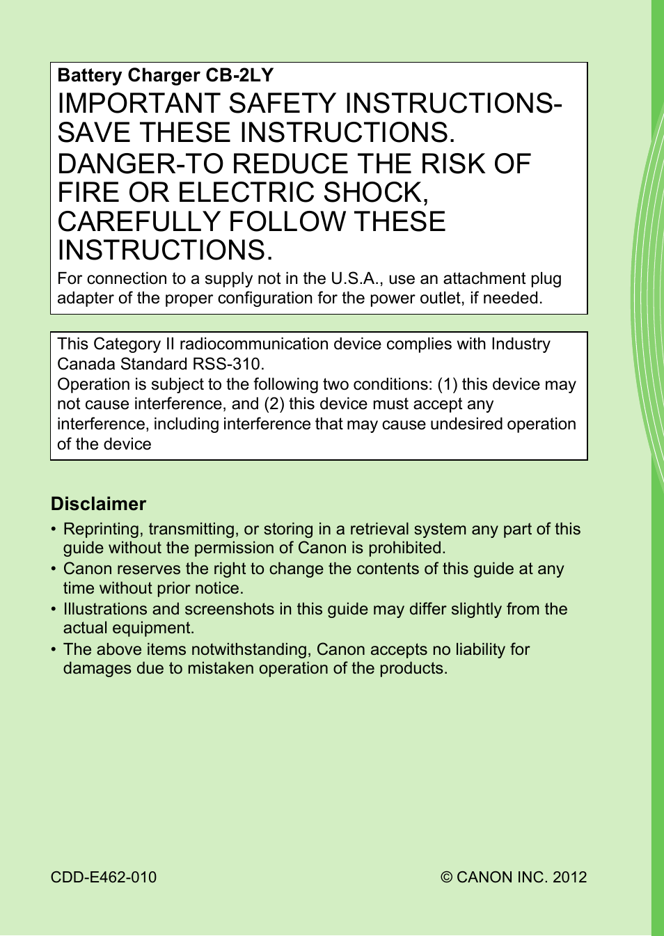Canon D20 User Manual | Page 218 / 218